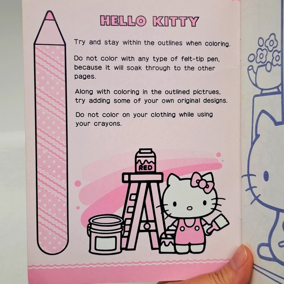 Vintage 1976 SANRIO HELLO KITTY'S COLORING BOOK made in Japan - Picture 6 of 8